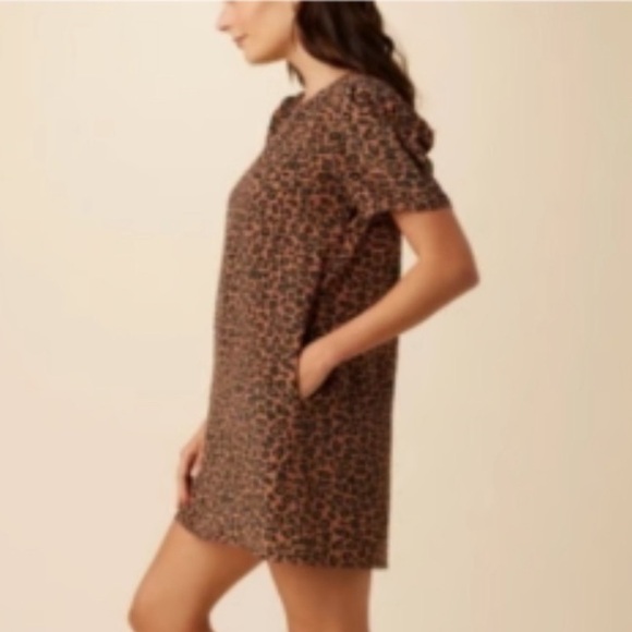 Amour Vert Darla Washable Silk Midi Shift Dress in Caramel Sauvage Large NWT - Picture 10 of 10